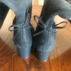 Black knee high boots